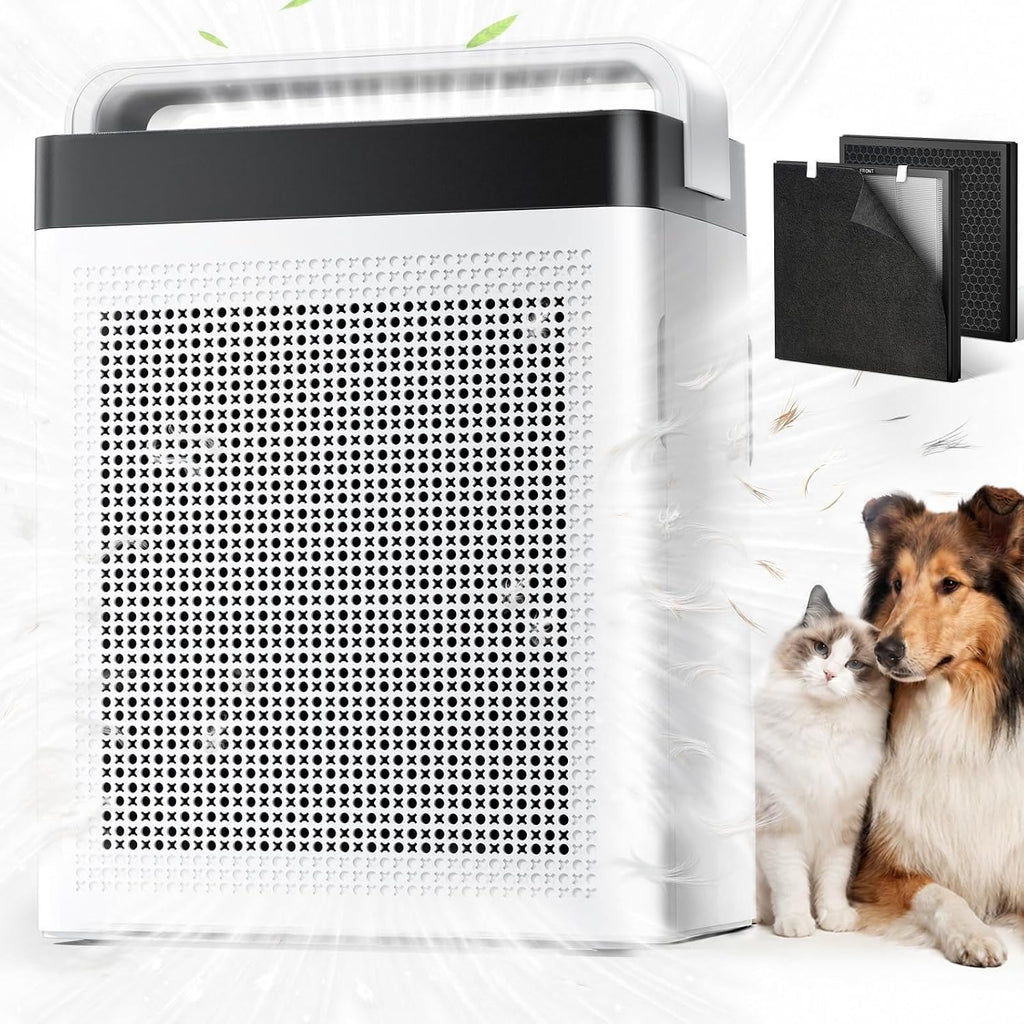 Pet Air Purifier for Home Dual-Sided Intake, High-Activated Carbon