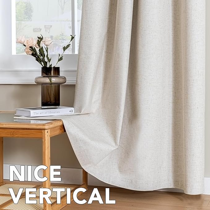 H.VERSAILTEX Linen Curtains 100% Blackout Curtains