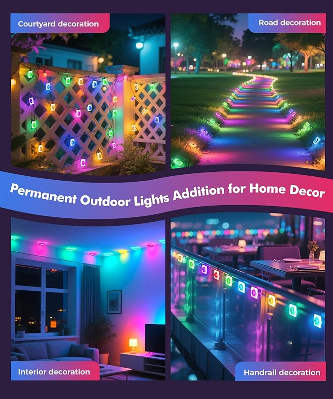 POOFZY Permanent Outdoor Lights