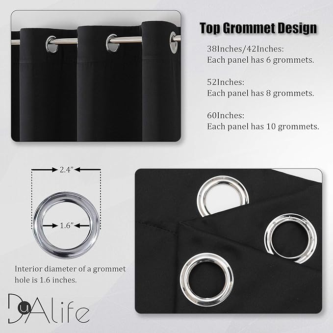 DUALIFE Blackout Room Divider Curtains