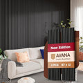 Avana Acoustic Wood Wall Panels – 47.2 X 12.6 Inch Black Oak Acoustic Panels 2 (2 PCs)
