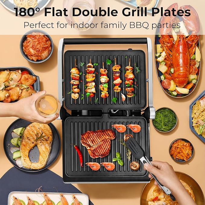 Giantex Panini Press Sandwich Maker, 3-in-1 Electric Indoor Grill, 2 Removable