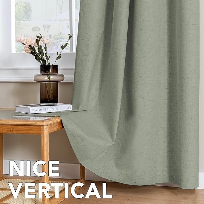 H.VERSAILTEX Linen Curtains 100% Blackout Curtains