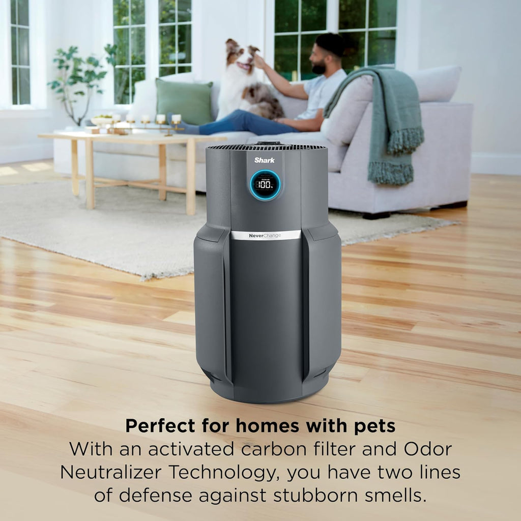 Shark NeverChange Air Purifier Max with Odor Neutralizer, HP302, Dove