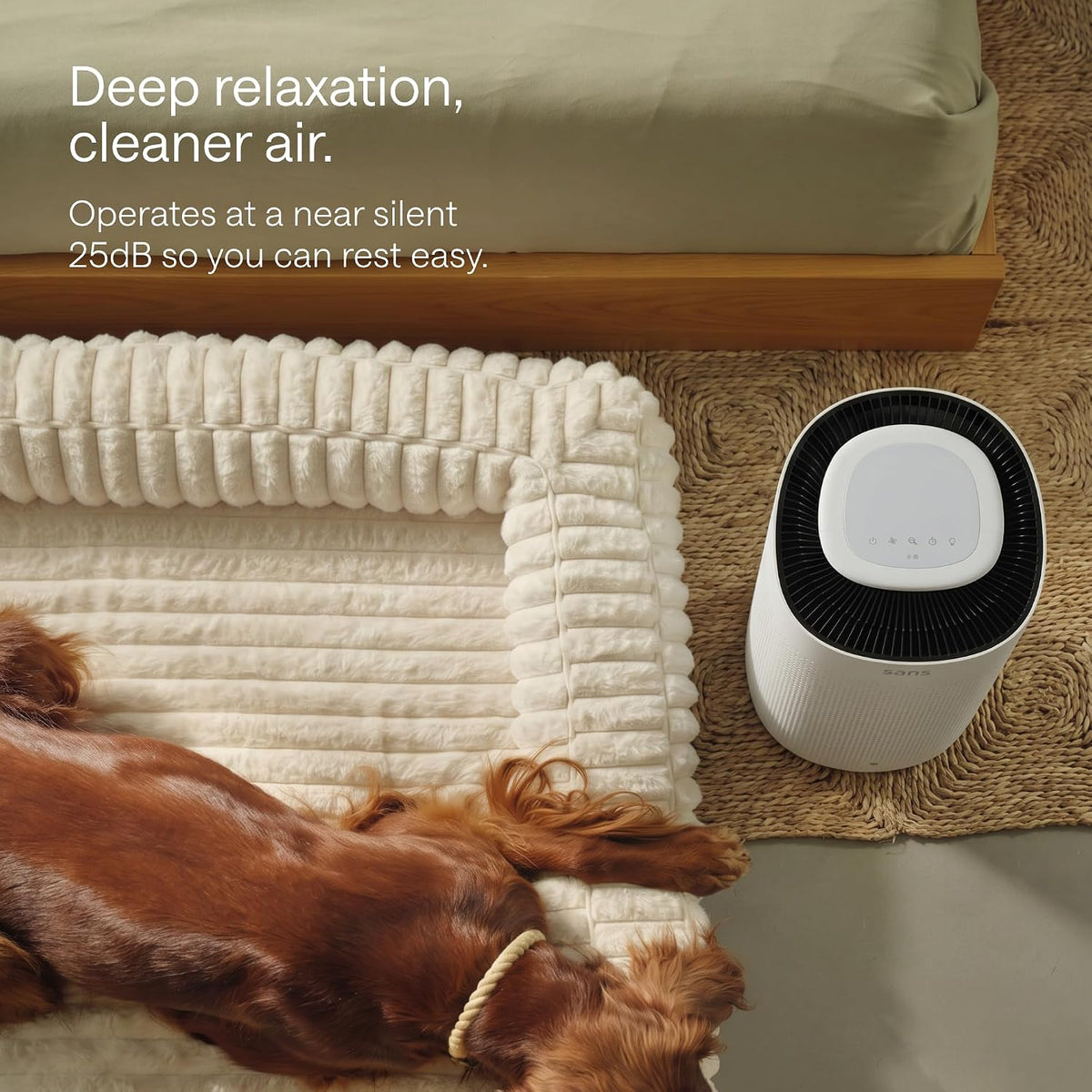 Sans HEPA Air Purifier for Whole Home & Large Rooms, 1,854 Sq Ft - White
