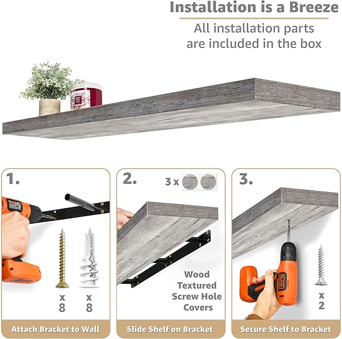 Sorbus Floating Shelves for Wall (2 Pack)