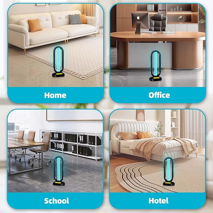UV Light Sanitizer, 4-Speed Timing and Remote Control UVC Home Disinfection