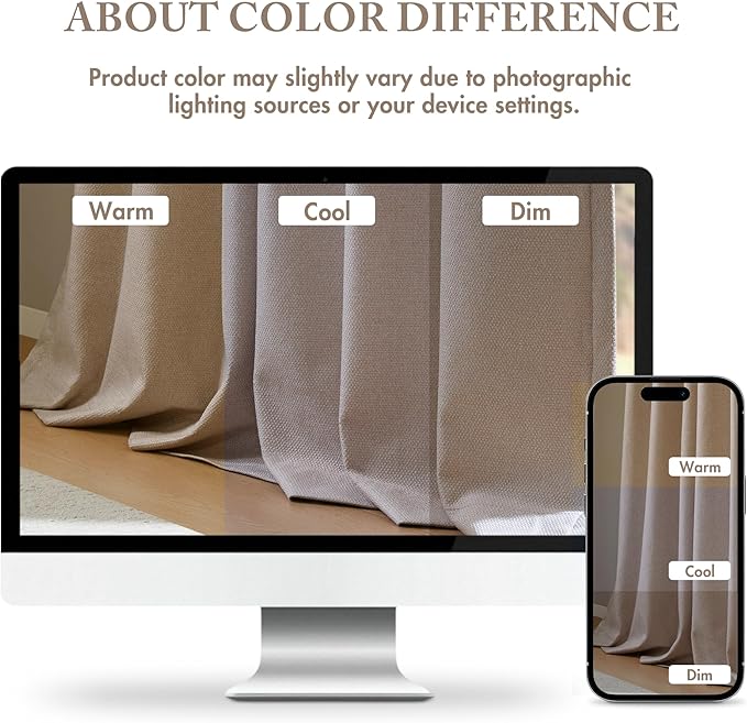 Madison Park Karien 100% Blackout Curtains 52x95 – Linen, 2-Layer Noise (2-PK)