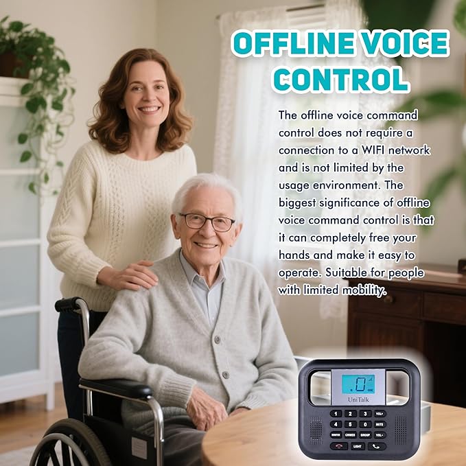 UniTalk Wireless Intercoms for Home & Office, Two-Way Real-time Full-Duplex