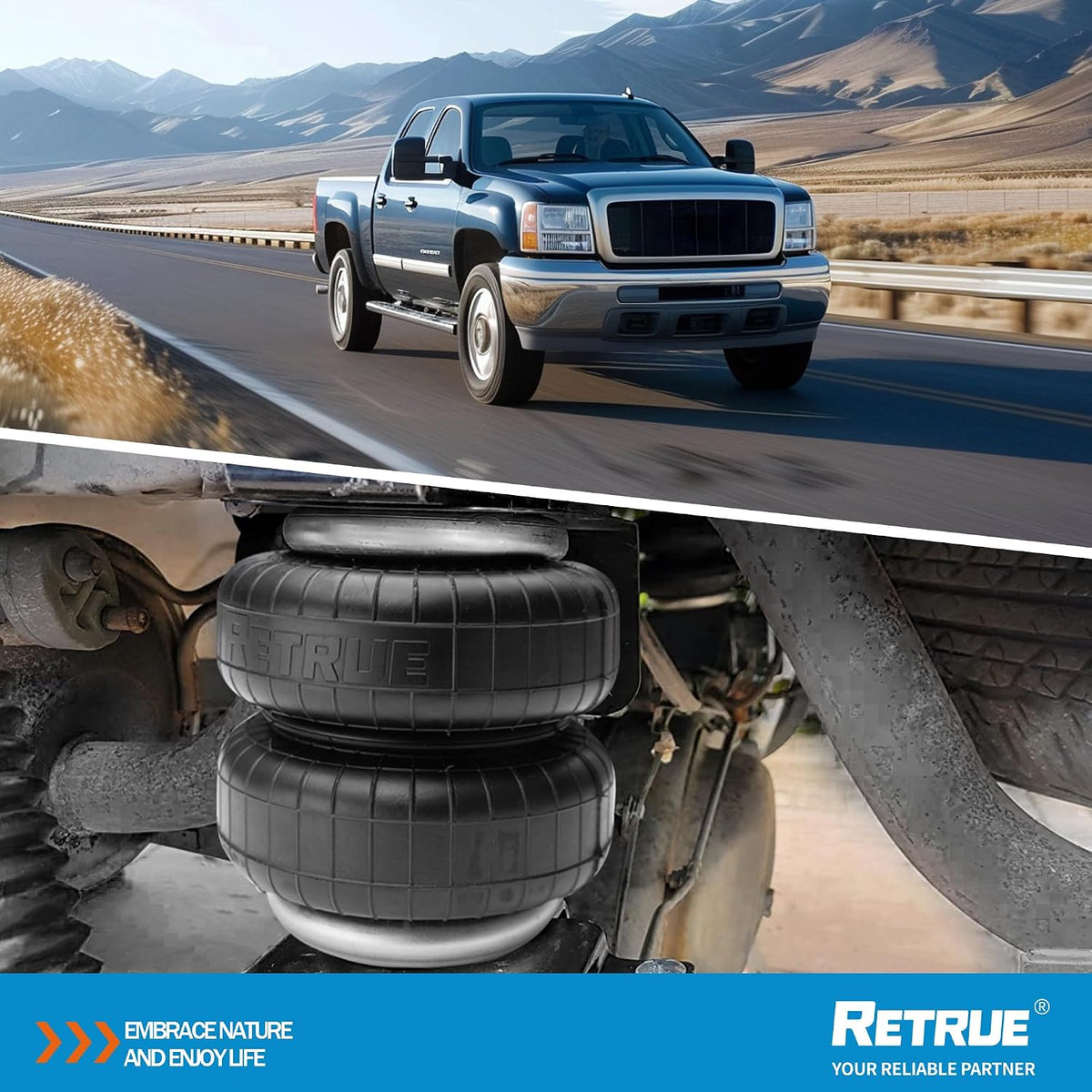 retrue rear air bags suspension kit compatible with, view 9