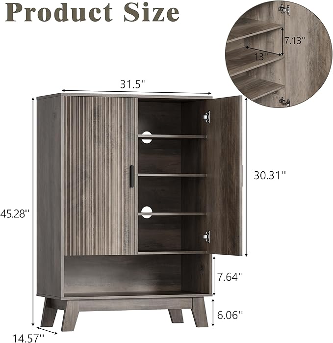 Shoe Cabinet Storage for Entryway