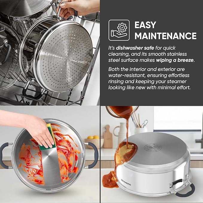 SUNHOUSE - 5.5 Quart Steamer Pots