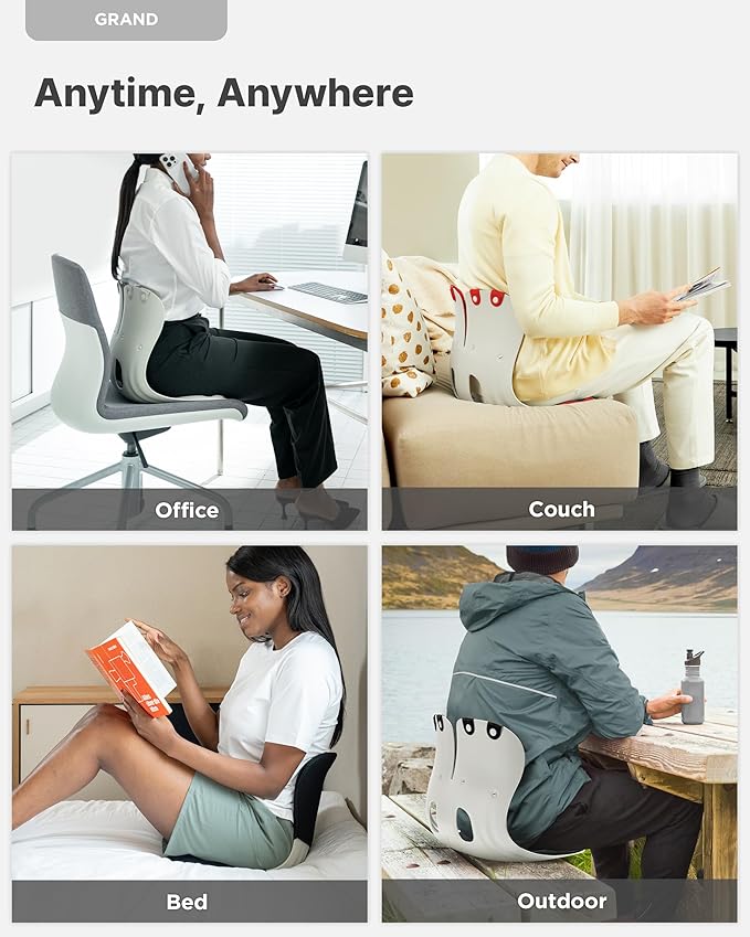 Curble GRAND 2PACK – Ergonomic Chair Back Support, Lumbar Support