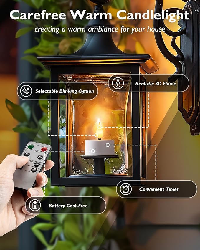 Homemory Rechargeable Tea Lights Flameless Candles with Remote Timer, Battery Operated LED Tealight Candles, USB Candles for Wedding Table Centerpiece Reception Banquet Christmas Halloween, 12-Pack