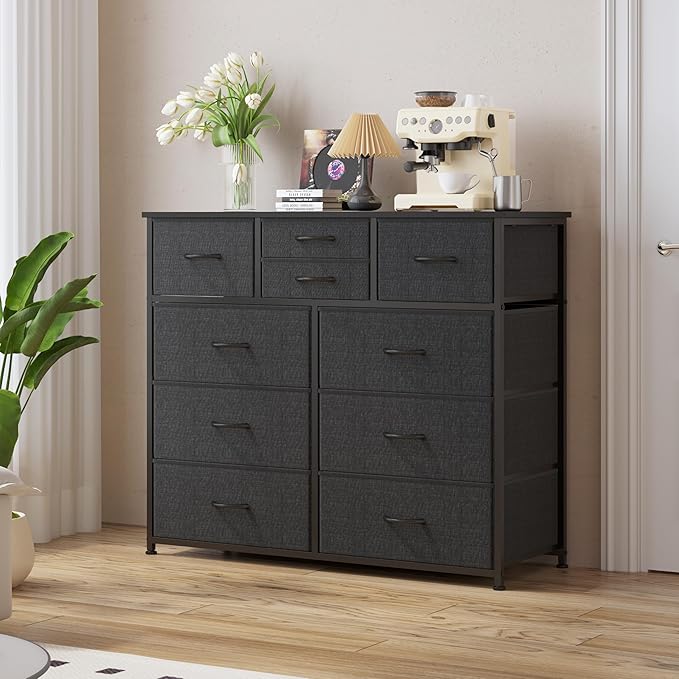 LUMTOK 10-Drawer Dresser, Fabric Storage Dressers