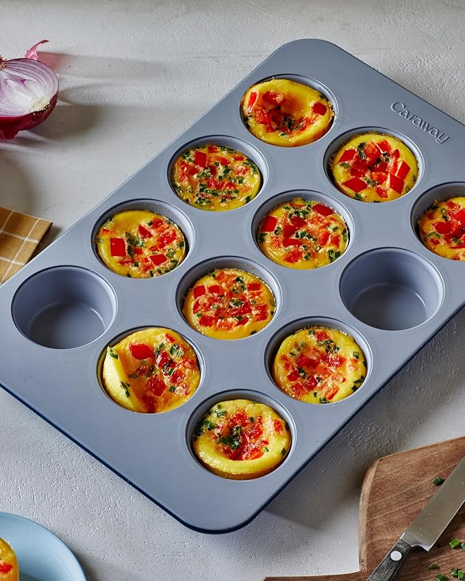 Caraway Non-Stick Ceramic 12-Cup Muffin Pan Duo