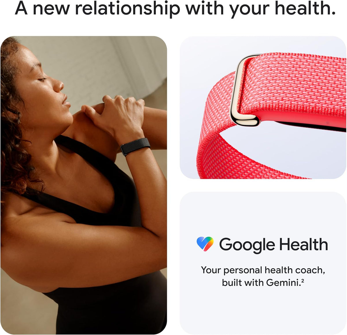 fitbit google air - screenless activity tracker, side view