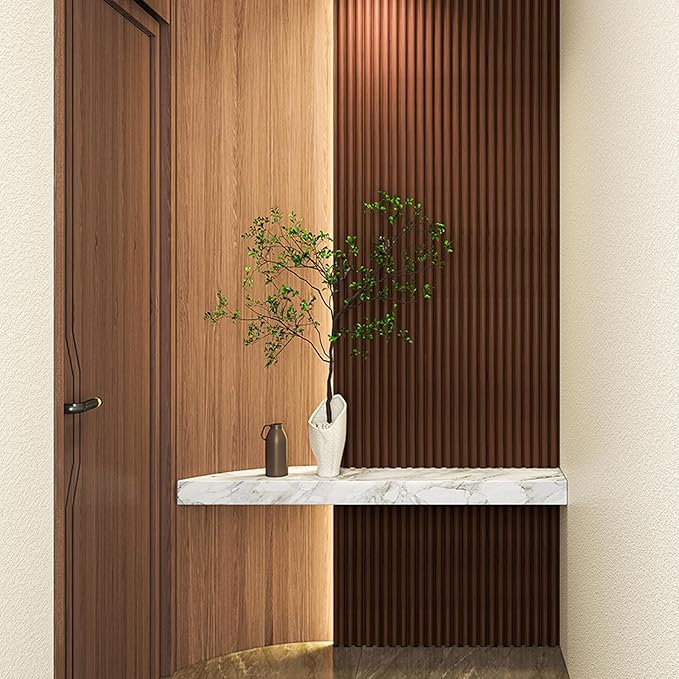 Art3d Fluted Wood Panel for Wall and Ceiling, Beaded Accent molding for Home