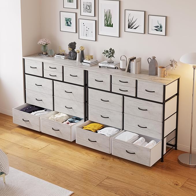 LUMTOK 10-Drawer Dresser, Fabric Storage Dresser Drawers