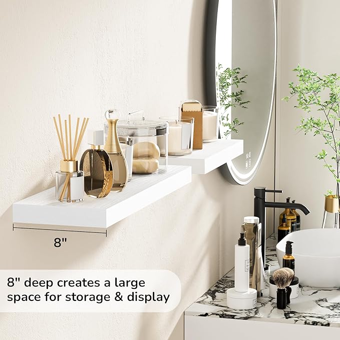 Fun Memories 24 Inch Floating Shelves (2 Pack)