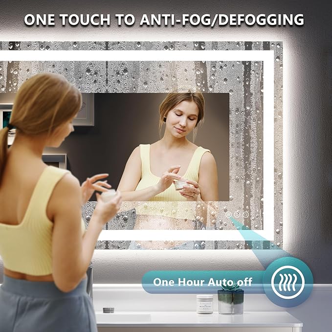 YEELAIT 36x30 Inch LED Bathroom Mirror
