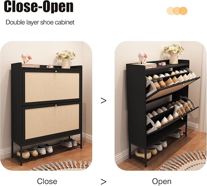 AVZEAR Narrow Shoe Storage Cabinet