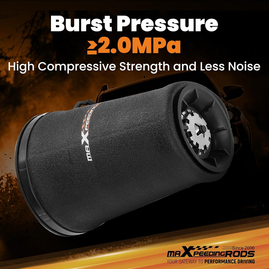 maxpeedingrods rear air suspension bags for lincoln towncar showing dimensions