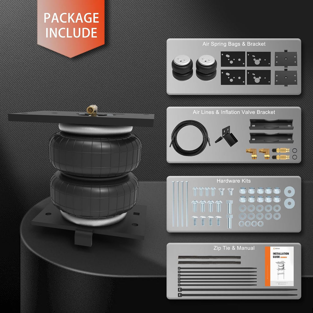 deeagle 5000lbs rear air bags suspension kit for, package contents