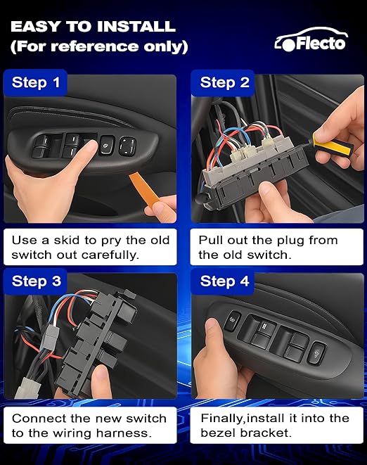 Flecto Master Power Window Switch Driver Side 15883323