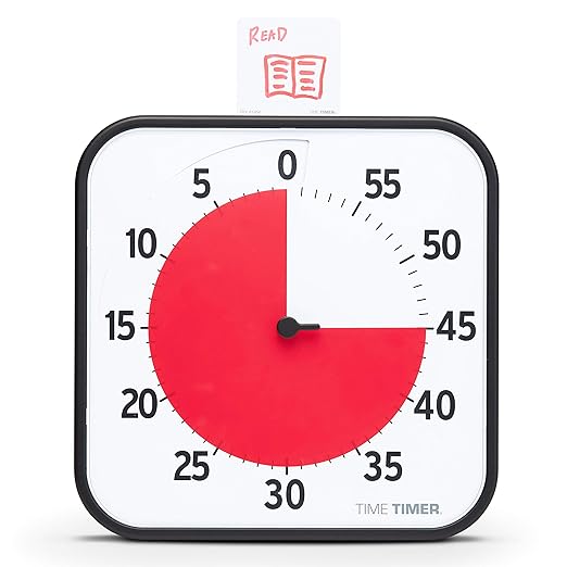 TIME TIMER 12 inch Visual Timer 60 Minute Kids Desk Countdown Clock