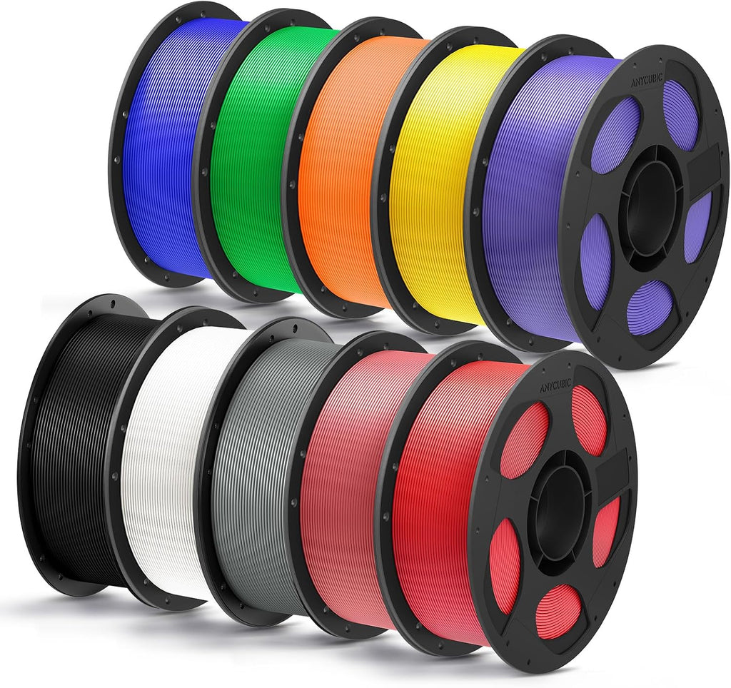 anycubic pla plus (pla+), 3d printer filament 1.75mm shown in use