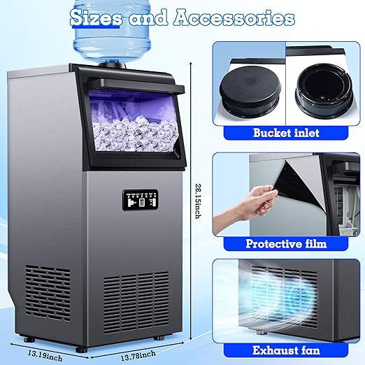 Ice Machine Commercial Ice Maker Machine 120lbs/24H