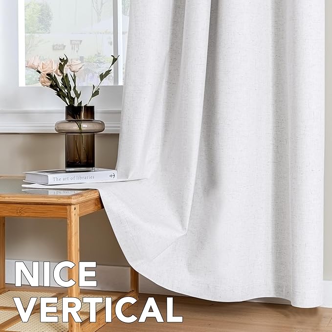 H.VERSAILTEX Linen Curtains 100% Blackout Curtains