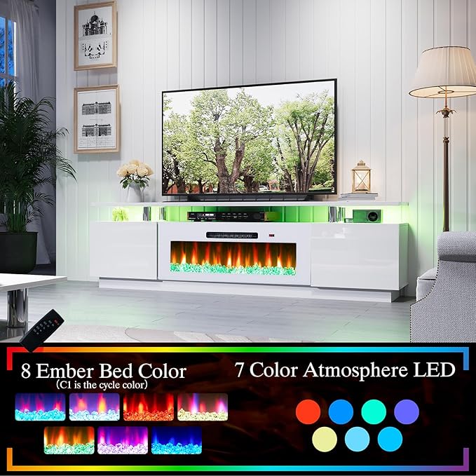 AMERLIFE Fireplace TV Stand