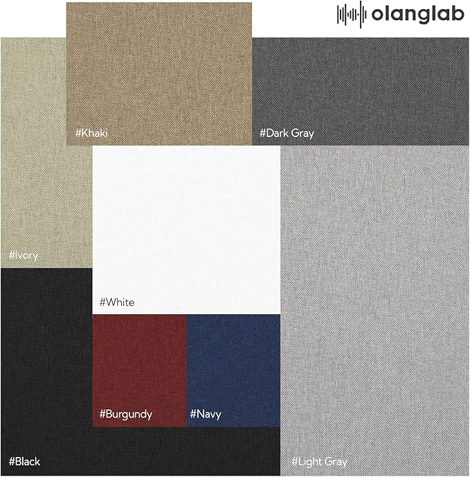 Olanglab Acoustic Panels 2 Pack, Fabric Wrapped Sound Proof Foam Panels