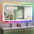 YEELAIT 66x36 Inch RGB LED Bathroom Mirror Front Light and RGB Backlit Lighted
