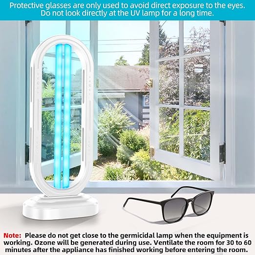 UV Light Sanitizer, 4-Speed Timing and Remote Control UVC Home Disinfection