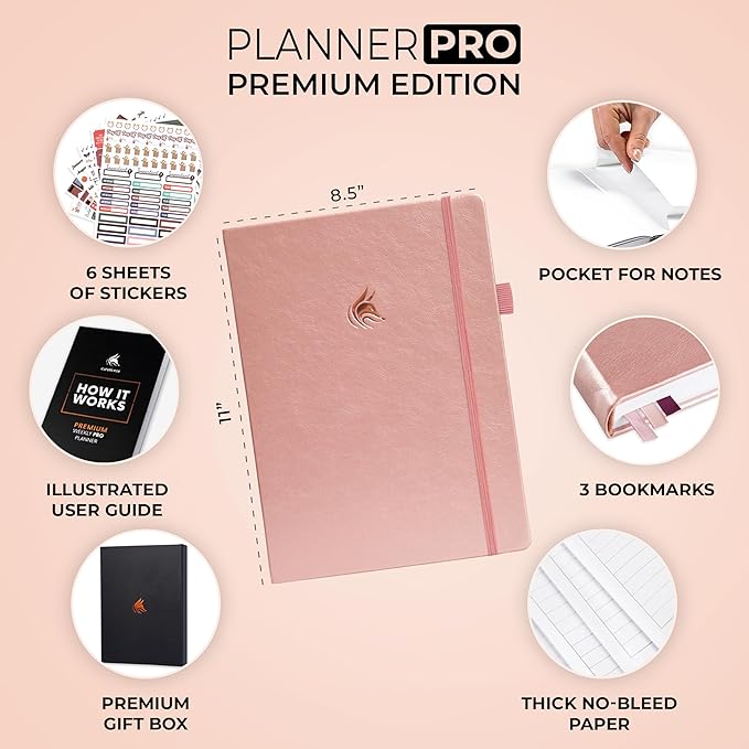 Clever Fox Planner Pro Premium – Luxurious Weekly & Monthly Planner