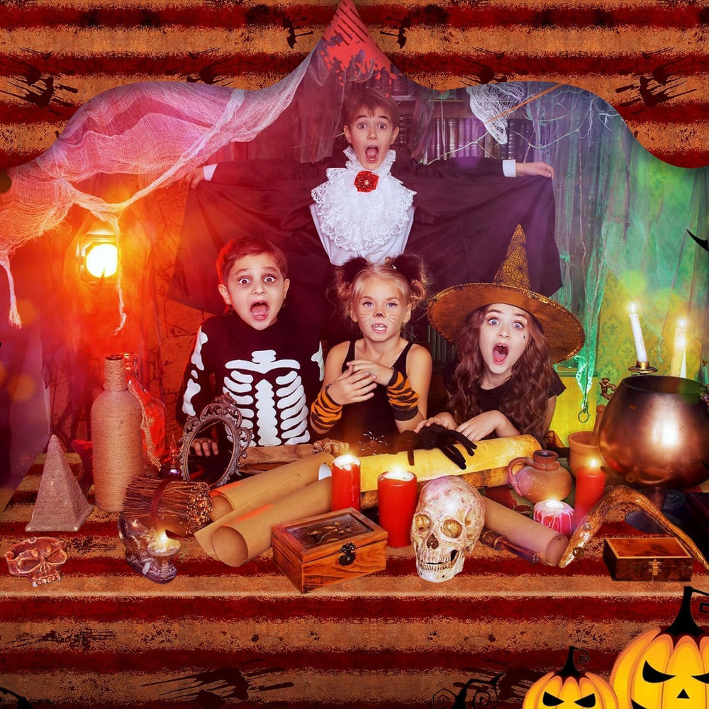 100 Ft Creepy Carnival Tablecloth Roll for Halloween Bloody Circus Tent Backd...