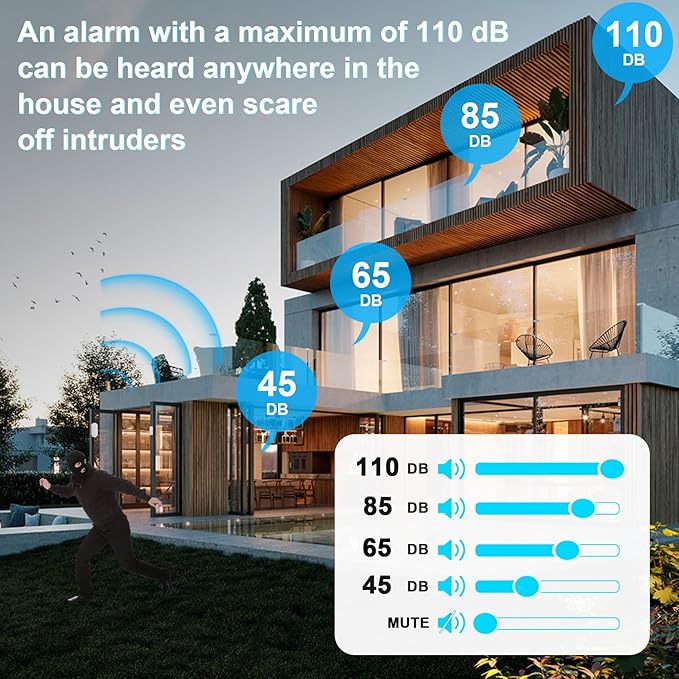 SanJie Door Sensor Chime for Door Opens, Door Entry Chime for