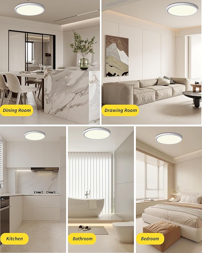 4pack 12 Inch Flush Mount Ceiling Light, 24w Led Ceiling Light,