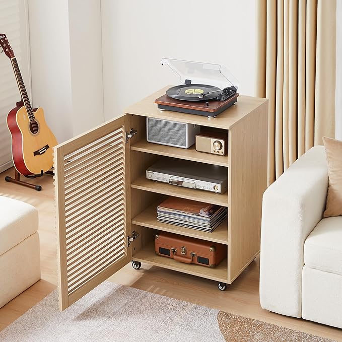 LEVNARY 5-Tier AV Media Cabinet