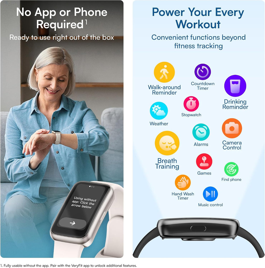 active 3 veryfit fitness tracker smart watch no showing dimensions