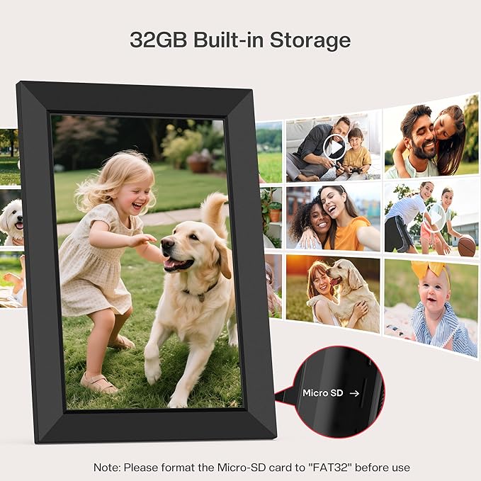 Frameo 10.1 Inch WiFi Digital Picture Frame, Smart Cloud Electronic Photo Frame
