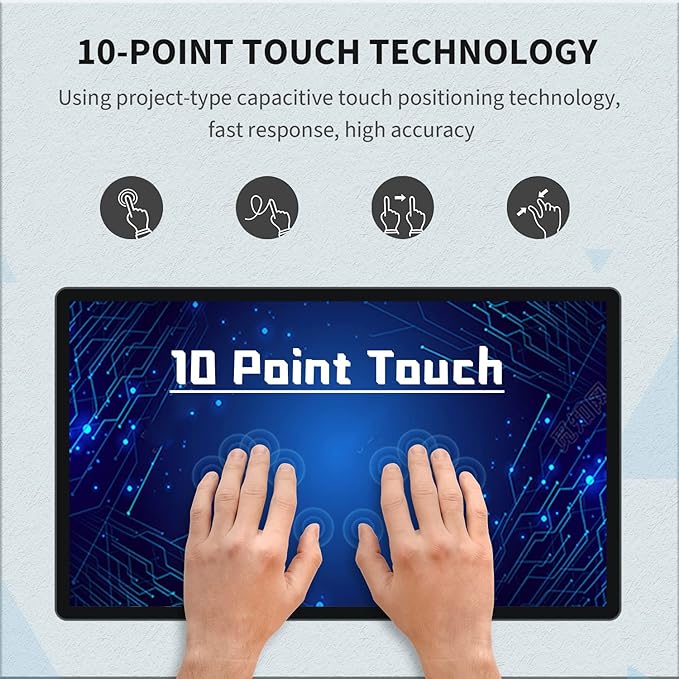 TouchWo 21.5 inch Android 14 Touchscreen Monitor Tablet, 16:9 FHD 1080P