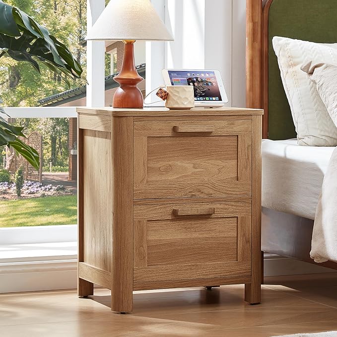 Joaxswe Farmhouse Nightstand Set of 2