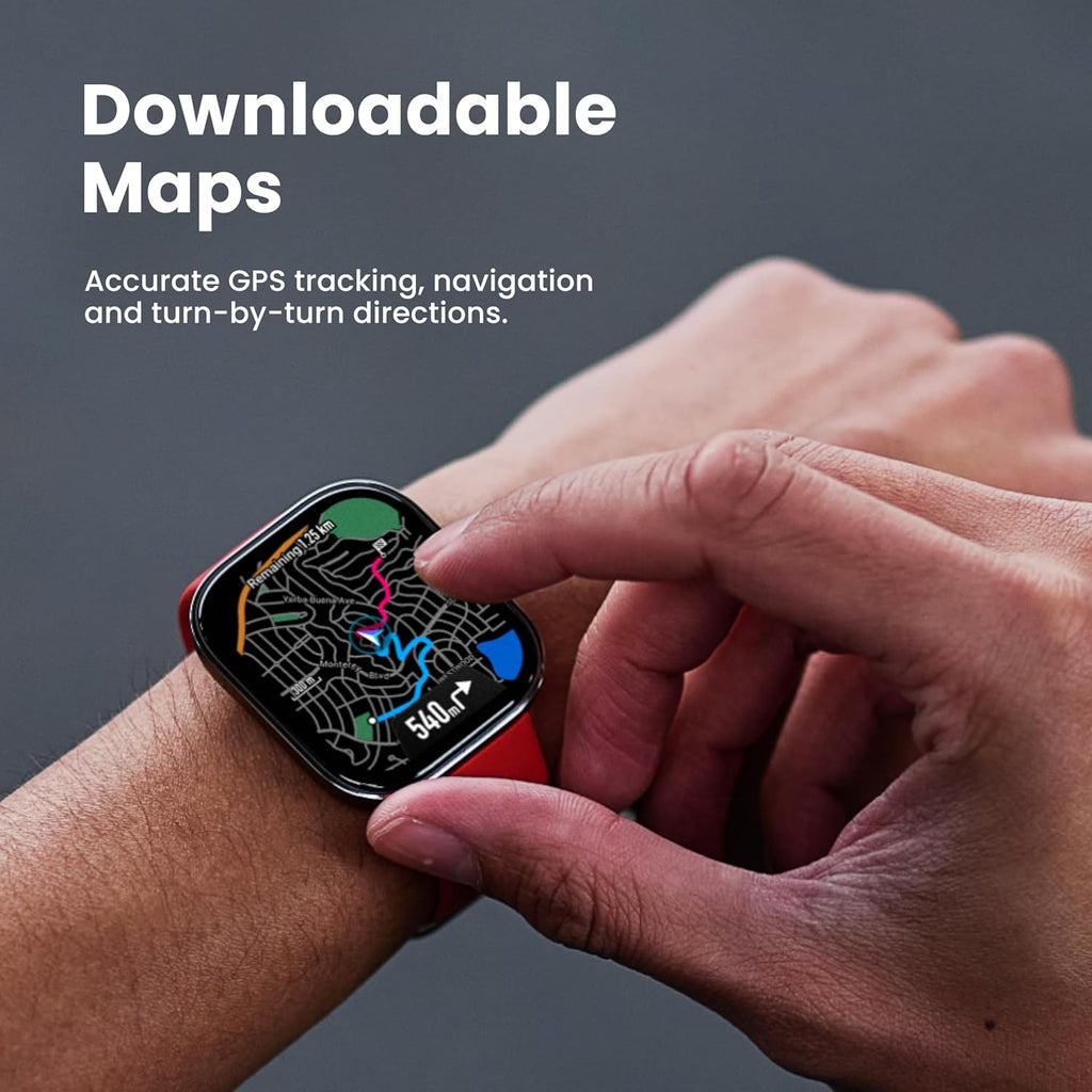 amazfit bip 6 smart watch, 1.97" amoled display, close-up detail