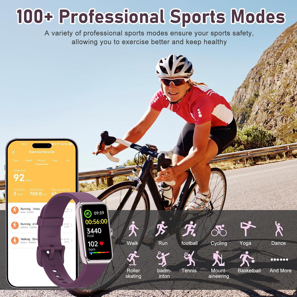 Fitness Tracker with Step Counter/Calories/Stopwatch, Activity Tracker, Health Tracker with Heart Rate Monitor, Sleep Tracker,1.47 Touch Color Screen, Pedometer Watch for Women Men