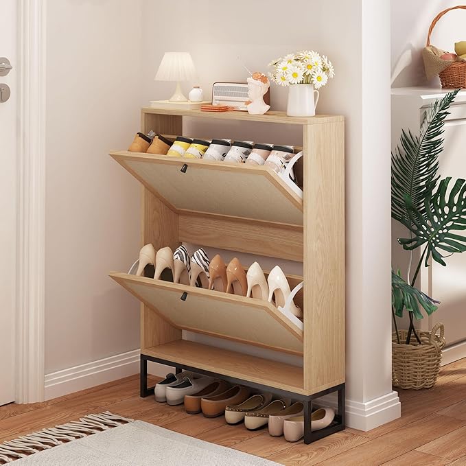 AVZEAR Narrow Shoe Storage Cabinet