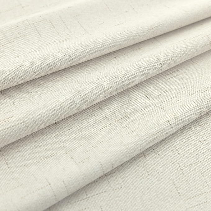 KOUFALL Custom 92 Inch Linen Blackout Curtains Drapes